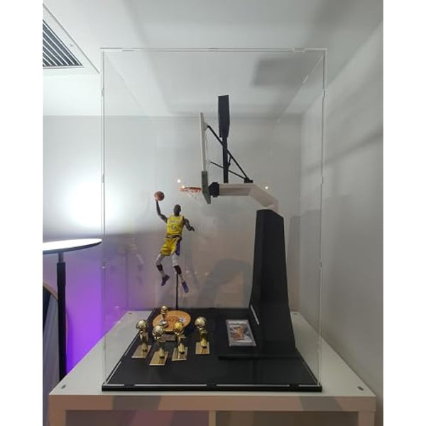 Nynelly 79 cm Tall Acrylic Display Case for Lego Disney Castle 71040 for Lego Display Case for Models Figures Dolls Assemble Dustproof Thickened Clear Display Box Display Cabinet(Black)