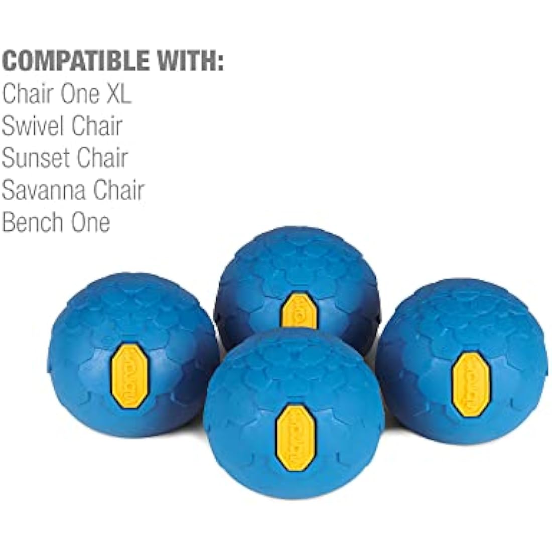 Helinox Vibram Ball Feet | High-performance Vibram rubber feet help secure your chair on hard, slick surfaces
