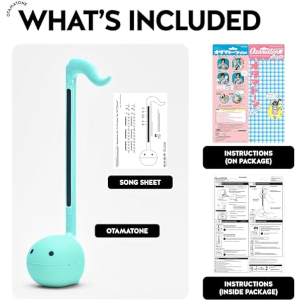Otamatone Regular Mint Japanese Electronic Musical Instrument, Portable Touch Sensitive Digital Music Instruments Synthesizer, Fun Kids Teens Adults Birthday Christmas Toy Song Game Stuff