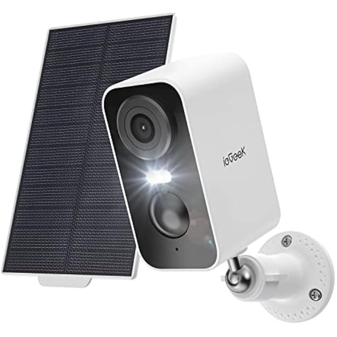 ieGeek No Monthly Fee 2K Solar Security Camera Outdoor Wireless with Color Night Vision, Battery CCTV Camera Systems, WiFi Outdoor Camera Home Security Camera, Sound Floodlight Alarm, Motion Detection