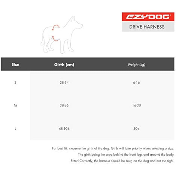 EzyDog Drive Harness, Medium