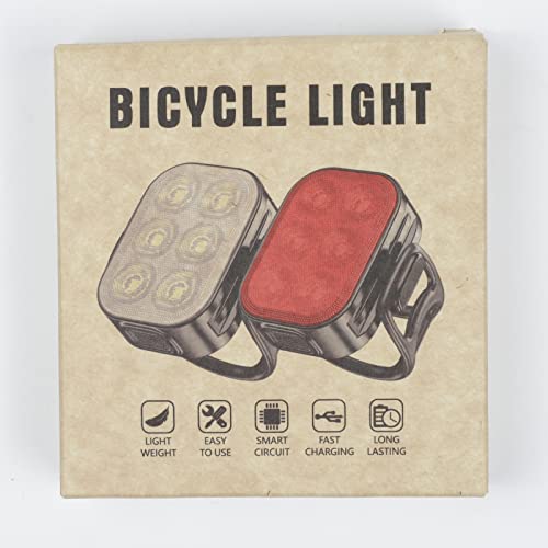 Glangeh Bike Lights Ultra Slim, Rechargeable Bicycle Lights Front and Rear, 4+6 Modes Bike Light, Waterproof IP65 Cycle Lights for Road Safety, 1.5 Hrs Fast Charging Bike Light Cycling Headlights Set