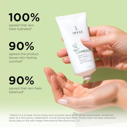 IMAGE Skincare, ORMEDIC Balancing Gel Masque, Helps to Refresh Dry, Tired-Looking Facial Skin, Made with Organic Aloe Vera and Botanical Extracts, 2oz