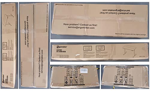 ERGOMAKER Electric Height Adjustable Standing Desk 80x60cm (31.5"x23.6"), Sit Stand Desk with Splicing Top for Home Office (Black Frame + Black Desktop)