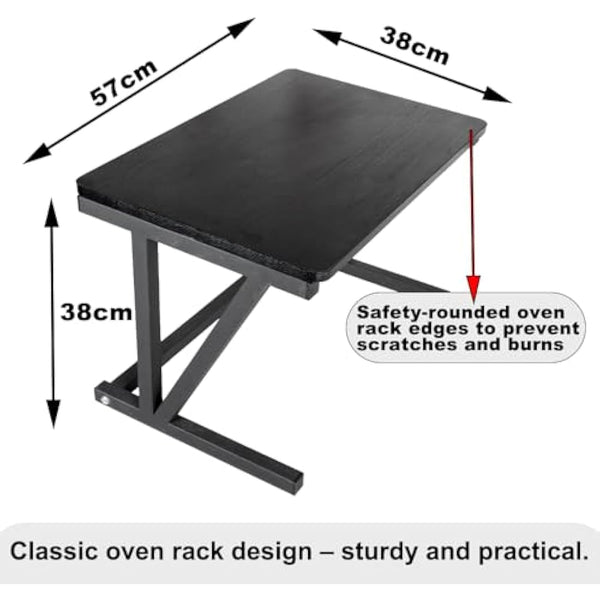 GLOYY Microwave Oven Rack, Wooden Kitchen Counter Shelf About 22'' Wide, Maximum Load 132lb/60kg, 2-Tier Kitchen Appliance Organize for Space Saving,Microwave Shelf