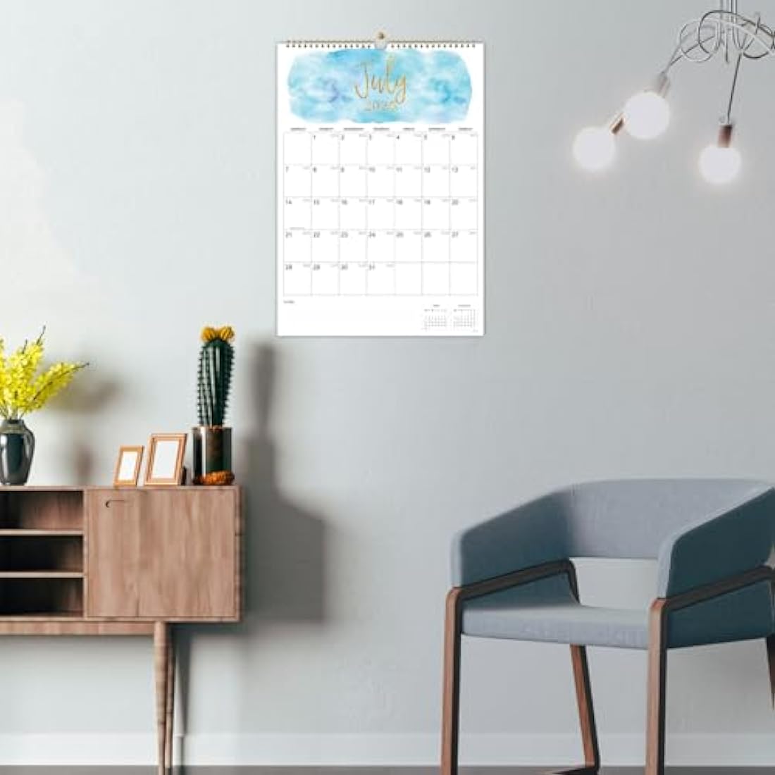 2025-2026 Calendar - Month to View Wall Planner 2025-2026, 18 Months from July 2025 to December 2026, Monthly Calendar with Twin-Wire Binding, Home Family Planner, 42.2 x 29.7 cm