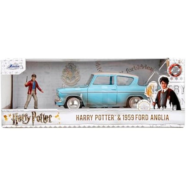 Jada JA31127 1:24 1959 Ford Anglia with Harry Potter Figure, Rusty Blue