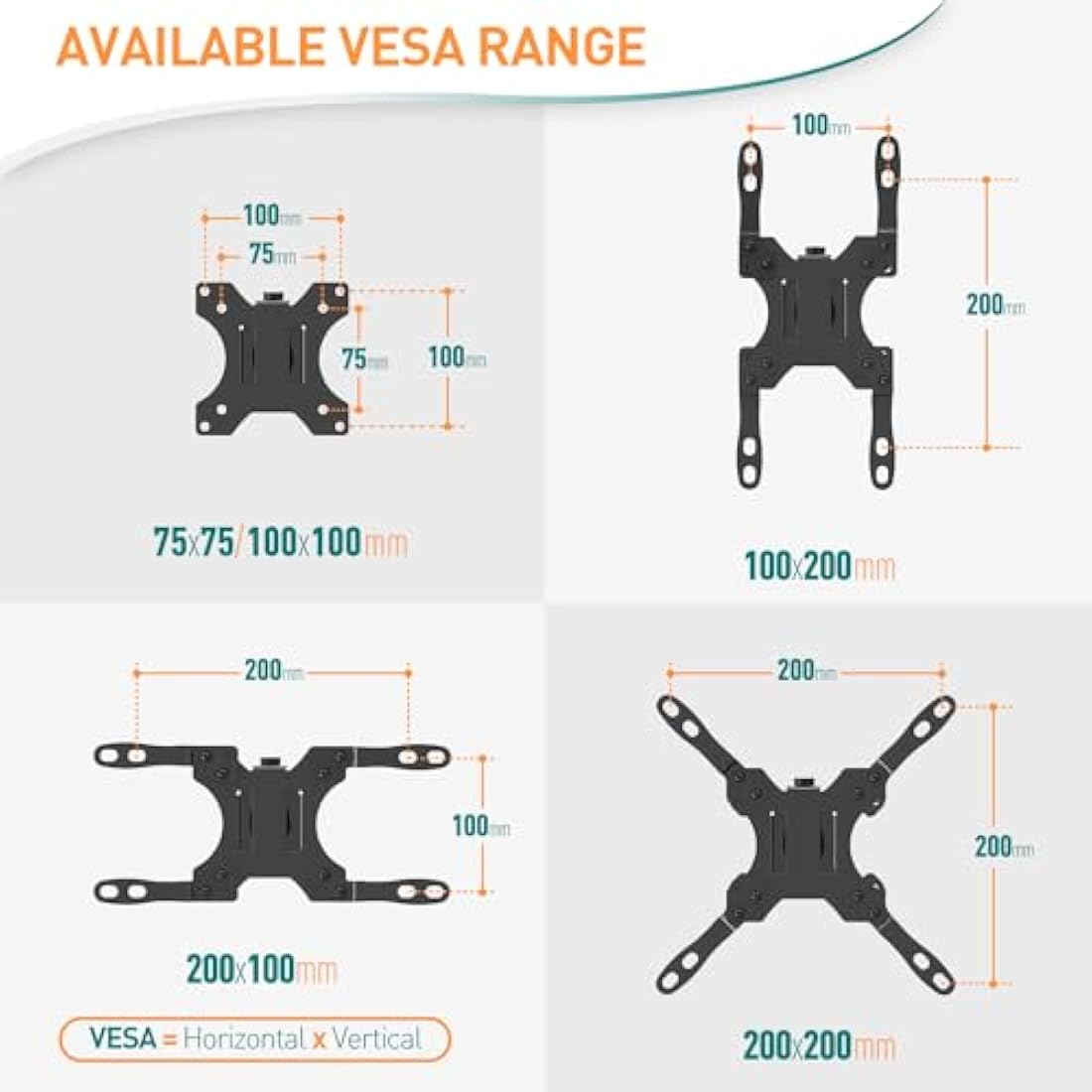 ELIVED Monitor Wall Mount for Most Max 35 inch Screens, Gas Spring Single Monitor Arm with VESA Extension Kit for VESA 75x75, 100x100, 100x200, 200x100, 200x200, Support 3-12KG Display EV6023