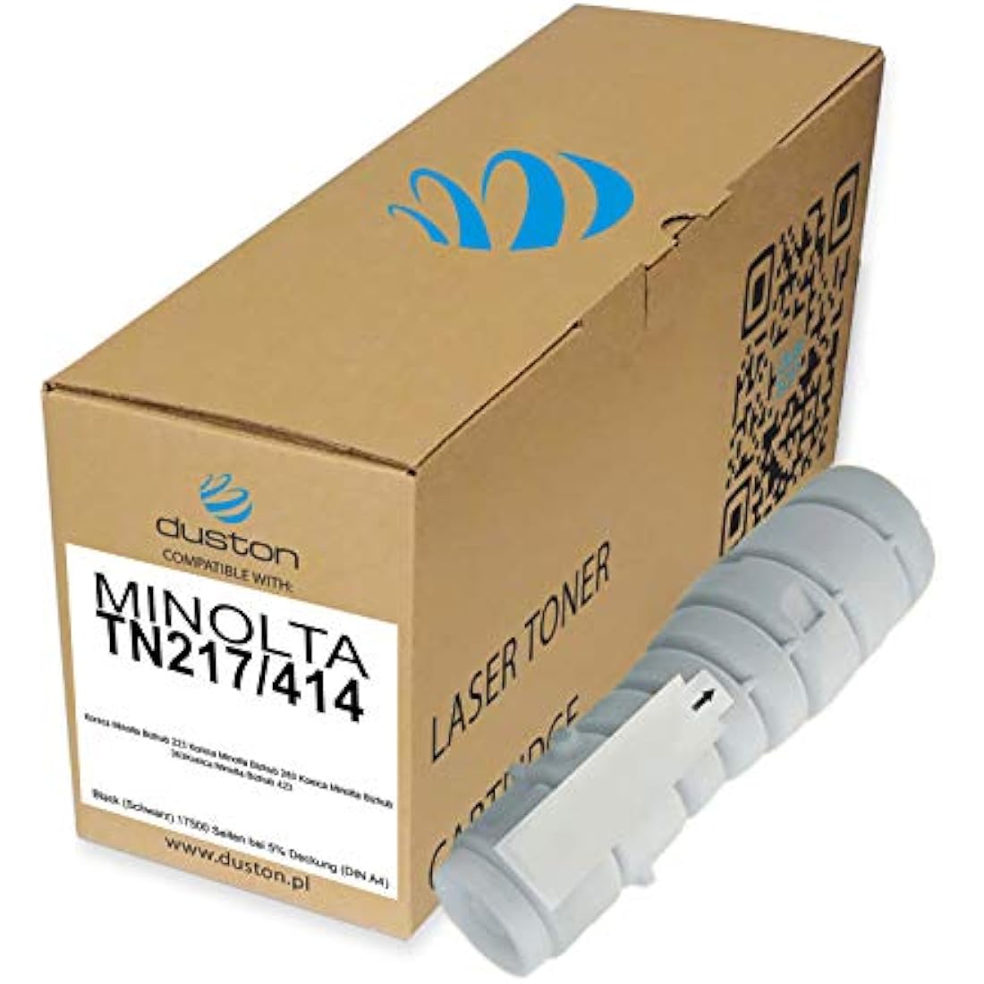 duston TN217/414, A202051 Black Toner Compatible with Konica Minolta Bizhub 223 283 363 423