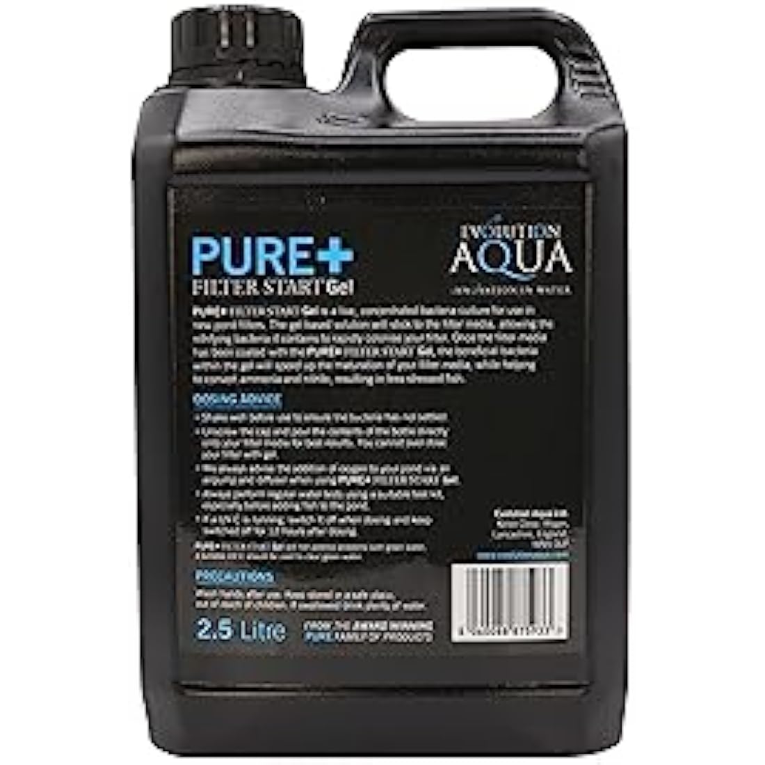Evolution Aqua Pure Filter Start Gel Pond Filter Starter Bacteria - Wildlife and Fish Friendly Water Pond Bacteria Treatment for Filters and Filter Media | 2.5L