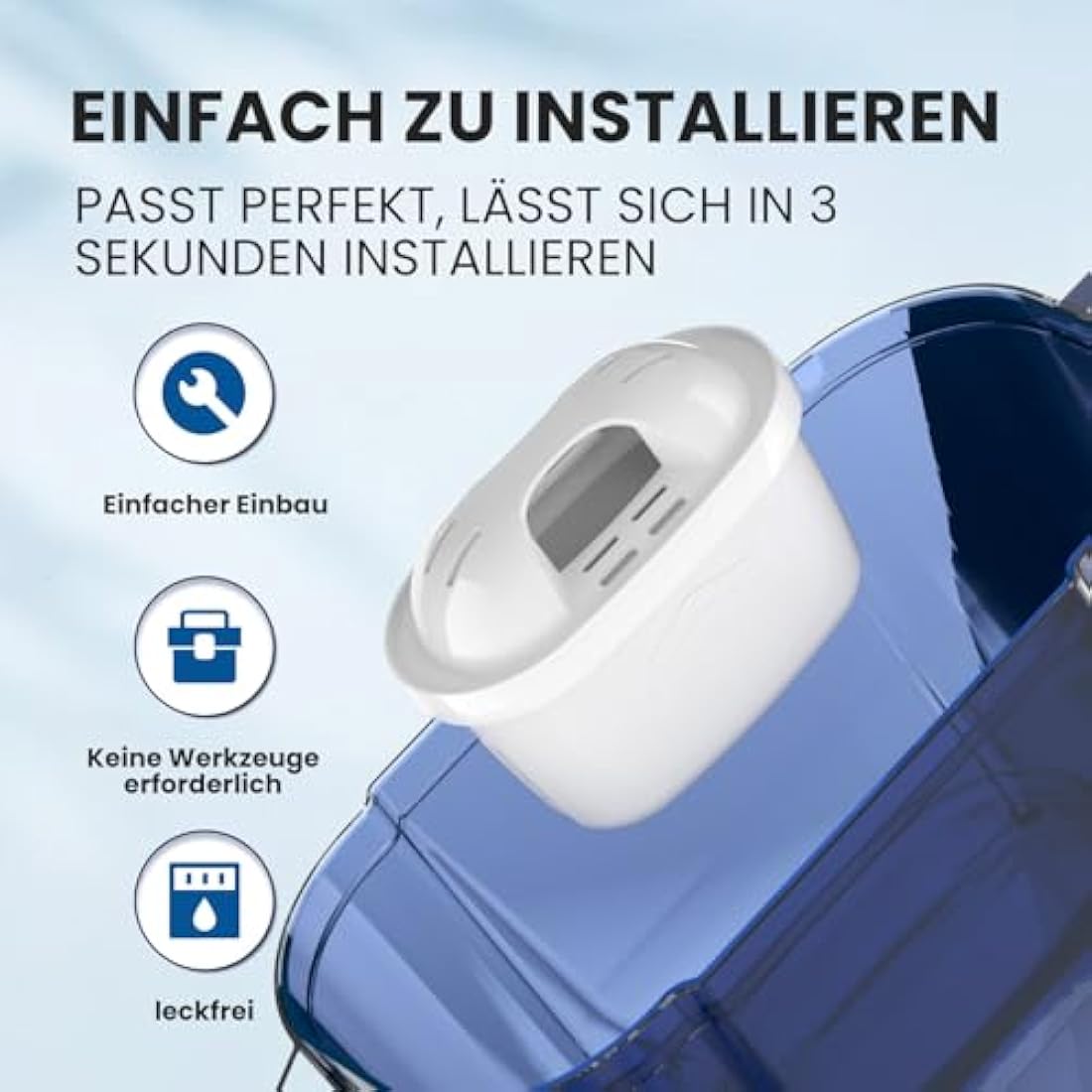 EVERSPRING Water Filter Cartridges Compatible with Brita Maxtra+, Maxtra Plus, Mavea, Anna Duomax, 12 Pieces