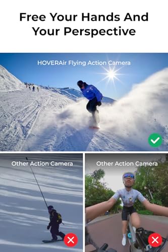 HOVERAir X1 PROMAX 8K Action Flying Camera, Foldable Drone with Camera with 26Mph Follow Speed, 10+ Fully Automatic Flight Modes, Fly Anywhere with OmniTerrain, SmoothCapture 2.0(Skiing Combo)