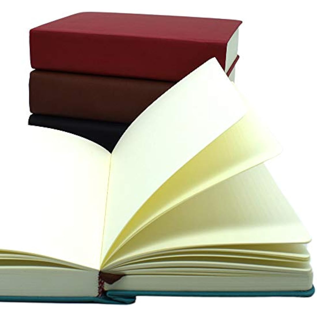 Drawing Thick Sketchbook Memo Writing Sketch Pad Diary 660 Pages Notebook Soft Faux Leather Cover Journal 80GSM Paper Notepad (Brown, A4)