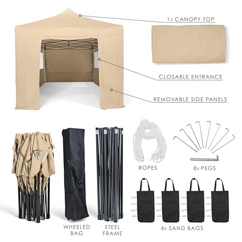 All Seasons Gazebos Heavy Duty, 100% waterproof, 3x6m Pop up Gazebo with 4 x fully waterproof superior Side Walls. 17 Colours ava