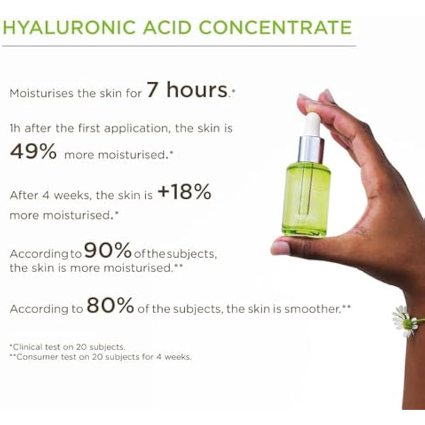 HUYGENS - Hyaluronic Acid Concentrate - Certified Organic - 30mL -Revitalizes, Hydrates - 99% Natural - Vegan - Made in France