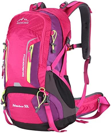 Aoking,Hiking backpack,detachable airflow mesh board,waterproof,SOS whistle,with rain cover