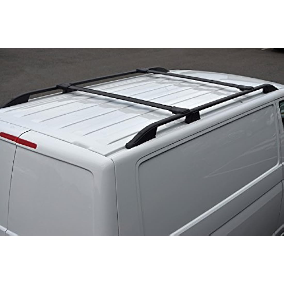 ALVM Parts & Accessories Black Aluminium Cross Bars for Roof Rack Suitable For Transit Custom (2012+), 75kg Load Capacity