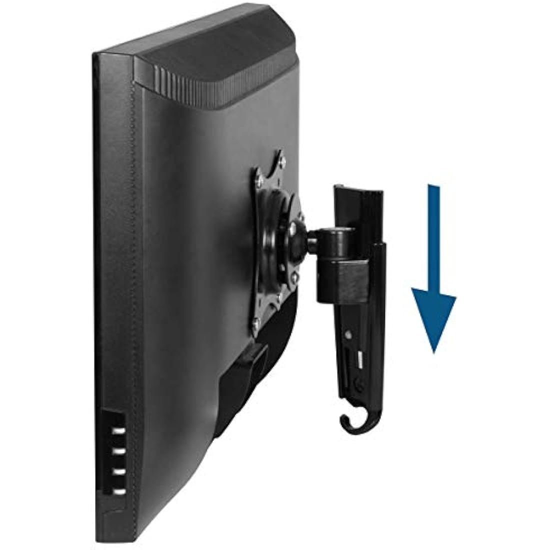 ARCTIC W1A - Extendable Wall Mount Monitor Arm with Quick Fix System, up to 43"/49" Ultrawide Screens and TVs, up to 20 kg (44 lbs), 360° Rotation - Black