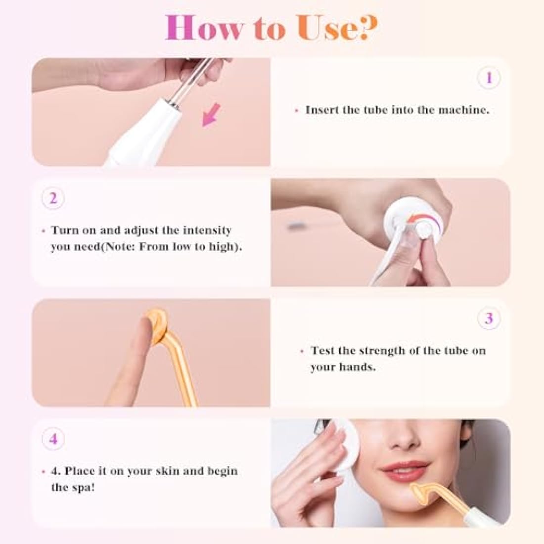 High F-requency Wand, iklestar High F-requency Facial Machine for Hair Growth with 6 Glass Tubes, Handheld Hair Wand Kit for Home Use