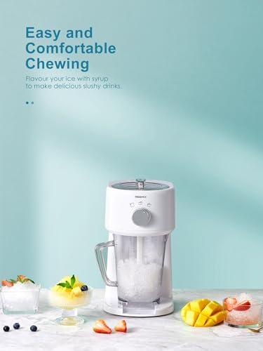 Electric Ice Crusher, Slushy Maker Ice Shaver with Removable Jug for Blending Slushies, Ice Crushing Machine for Snow Cones Slushies Smoothies, and