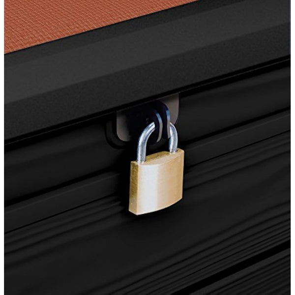 Keter Brightwood 454L Outdoor 60% recycled Garden Furniture Storage Box Brown Wood Panel Effect Fade Free All Weather Resistant Safe and Secure Zero Maintenance 2 year Warranty