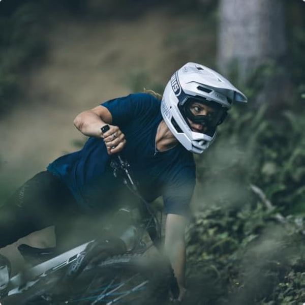 ABUS Downhill Bicycle Helmet HiDrop - Full-face Helmet with ABS Outer Shell for MTB Trails