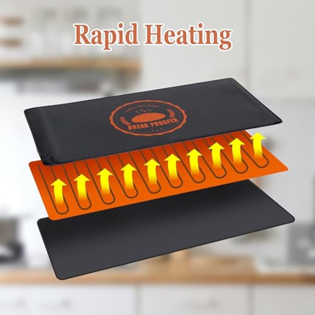 Bourske Bread Proofer Warming Mat with Heat Preservation Cover Adjustable Temperature Dough Starter Mat, Sourdough Dough Proofer for for Making Bread