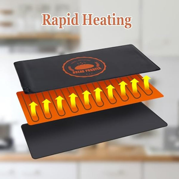 Bourske Bread Proofer Warming Mat, Adjustable Temperature Dough Starter Mat, Sourdough Dough Proofer for for Making Bread