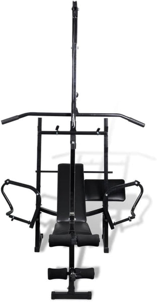 vidaXL Adjustable Fitness Workout Bench - Home Gym Equipment for Full Body Exercise, Sturdy Steel Construction, Suitable for Arms, Legs, Back Muscles