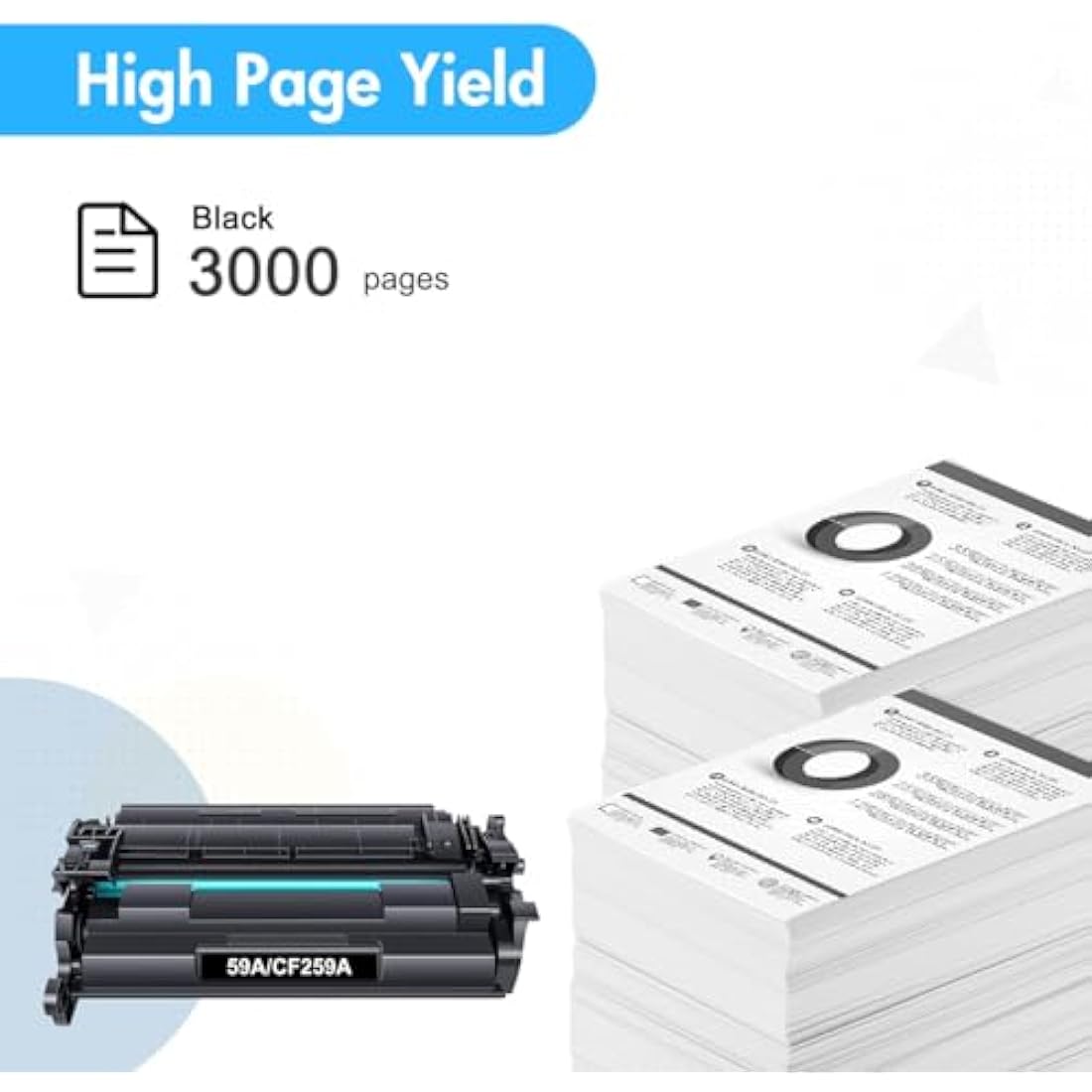 INFITONER With Chip Compatible for HP 59A CF259A CF259X 59X Toner Cartridge LaserJet Pro M404dn M404n M404dw MFP M428dw M428fdn M428fdw M428 M404 M304 M304n M304dn Printer Black, 1 Pack