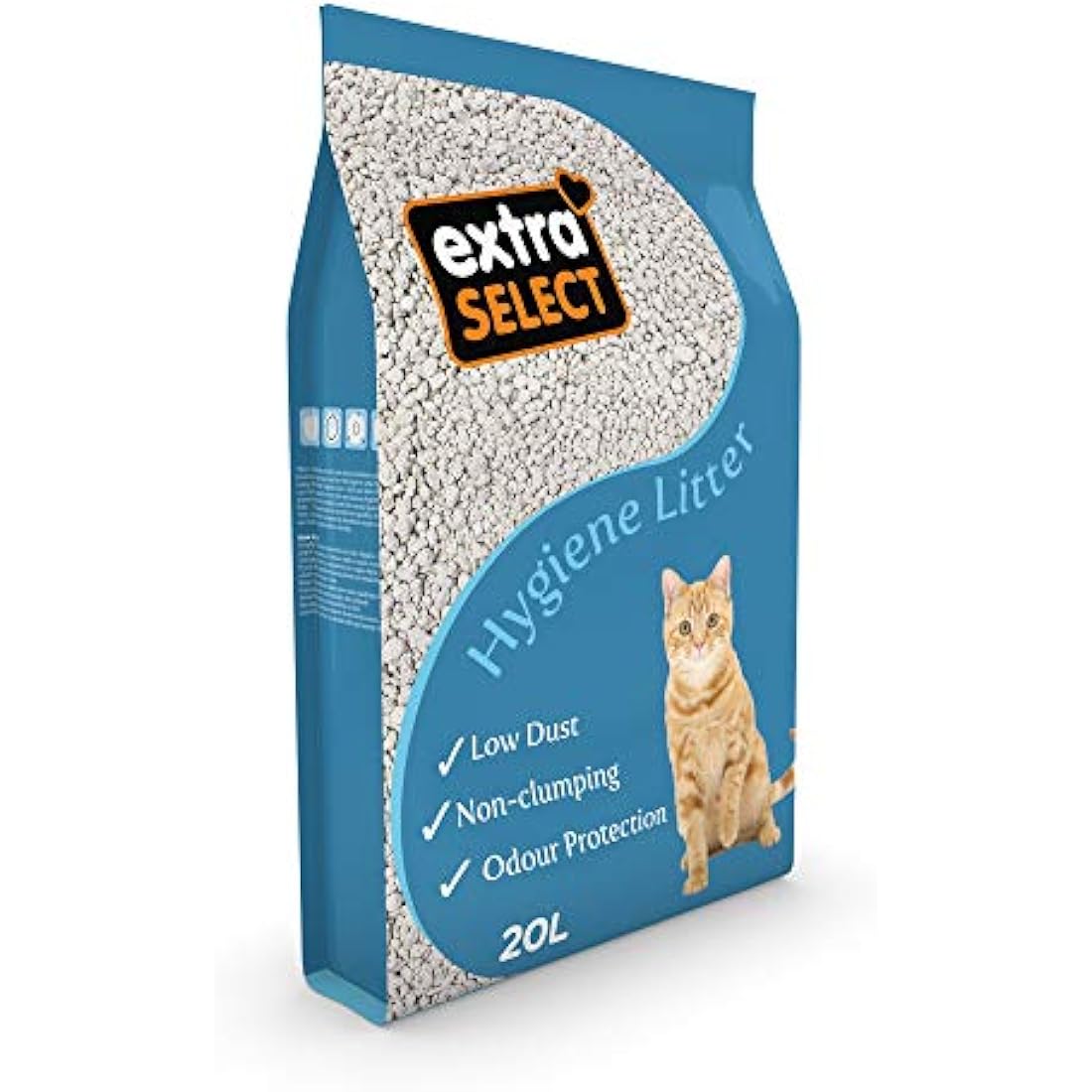 Extra Select Premium Hygiene Cat Litter - Calcium Silicate Non-Clumping Odour Control - 20L