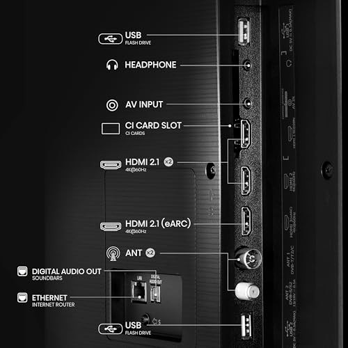 Hisense 55 Inch 4K QLED Smart TV 55E77NQTUK - Quantum Dot Colour, 4K AI Processor, Dolby Vision Atmos, Smooth Motion, Sports Mode, Vidaa OS with Freely, Youtube, Netflix and Disney+ (2024 Model)