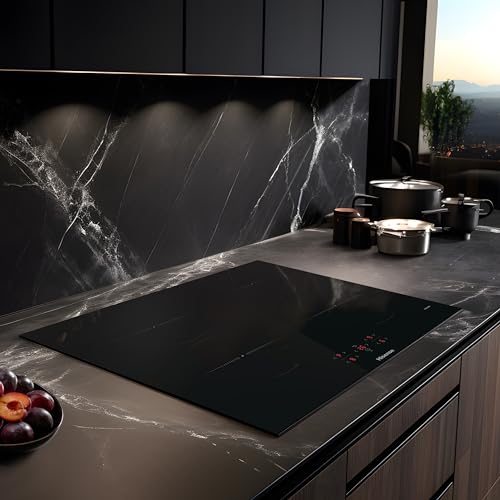 Hisense E6432C Built-in 60cm Electric Ceramic Hob with Child Lock, Touch control, Timer Function - Black 7200W, 20 x 24 x 2 inches (L x W x H)