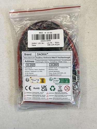 DAOKAI LED Lighted Rocker Switch 12V 30A SPST 3 Pin ON Off Toggle Switch Illuminated Red Lighted Oval Shaped Switch for Automotive Truck RV Boats - 5pcs