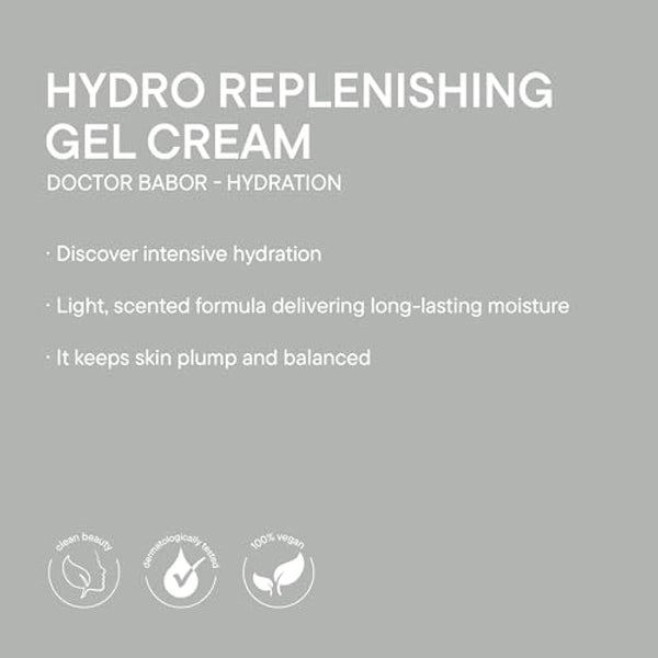 DOCTOR BABOR Hydro Replenishing Gel Cream | Light, moisturising gel-cream formula for dry skin | 24-hour moisturising care and freshness & smoothness | vegan | 50ml