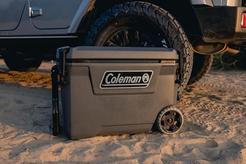 Coleman Convoy Heavy-Duty Insulated Hard Cooler with handles| large capacity| Keeps Ice for up to 5 Days| Full foam insulation| Large Durable Portable Cool Ice Box for Rugged Outdoor Use & Jobsites