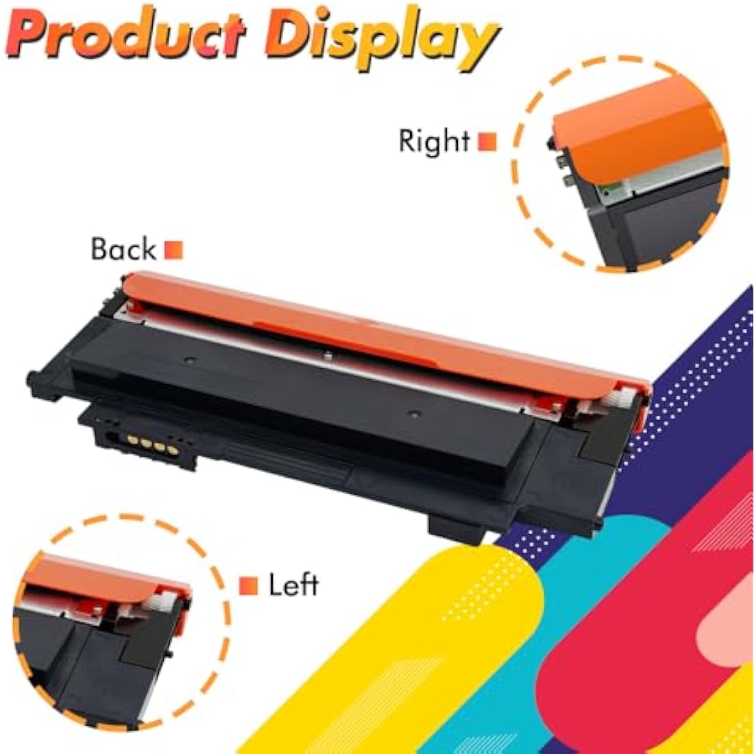 4 Pack CLT-P404C P404C K404S for Samsung C430w Toner Cartridge Xpress SL C480w C480fw C480fn C430 C480 C43x C48x CLT-K404S CLT-C404S CLT-M404S CLT-Y404S Black Cyan Yellow Magenta