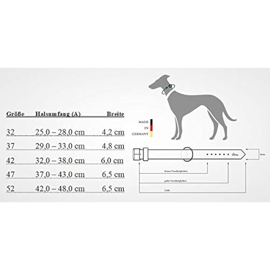 HUNTER Super Soft Greyhound Collar Leather Padded 37 (XS-S) Dark Brown