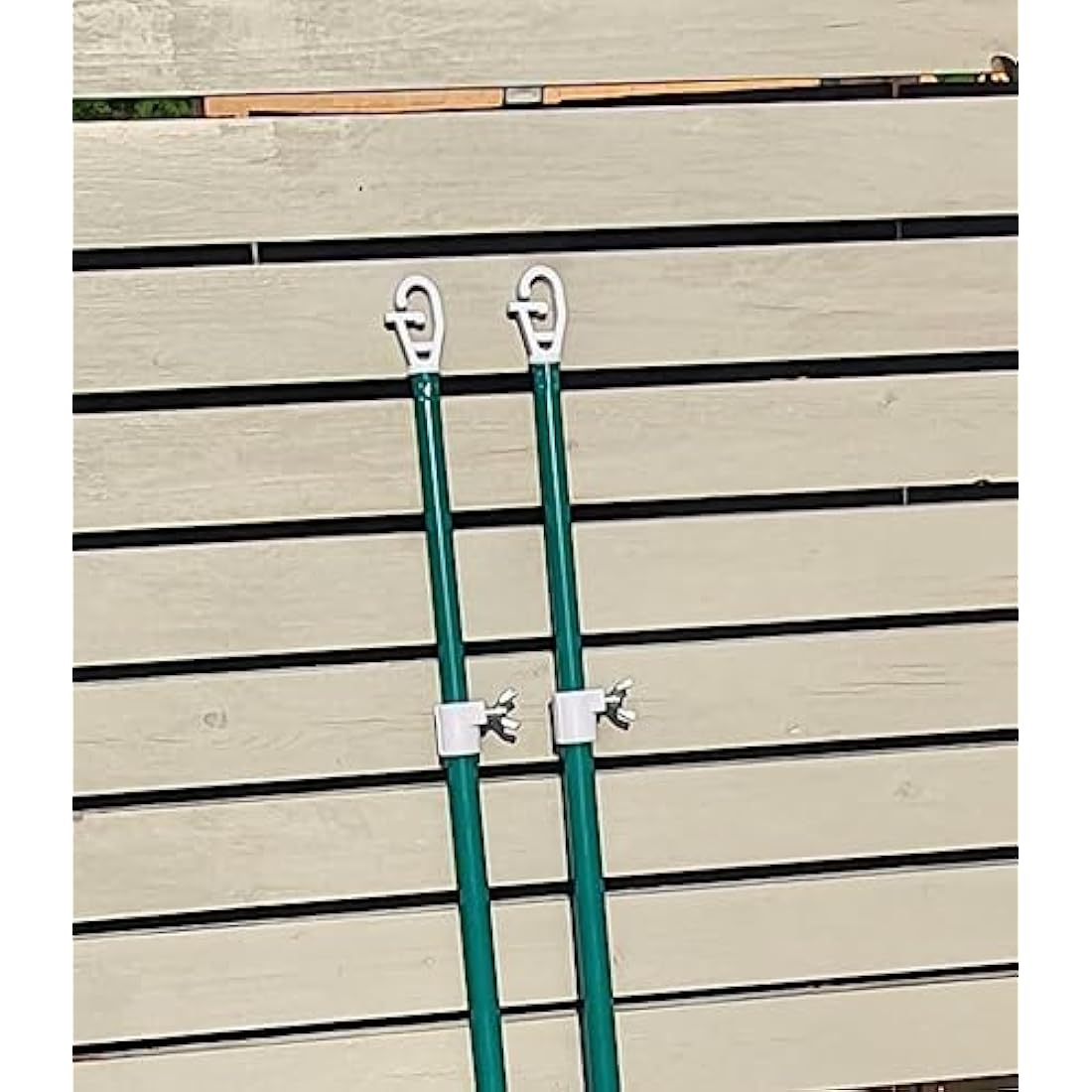2pk of Prop Galvanised Metal Garden Washing Line Normal Outdoor Extendable Pole Cloths prop Laundry Support Extending Telescopic strong Airer