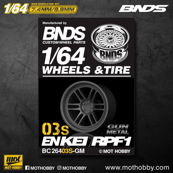 BNDS 1/64 Wheels With Rubber Tires ABS Assembly Rims Modified Parts for 1:64 Model Car VIP Style Detail-up Set New Clearance