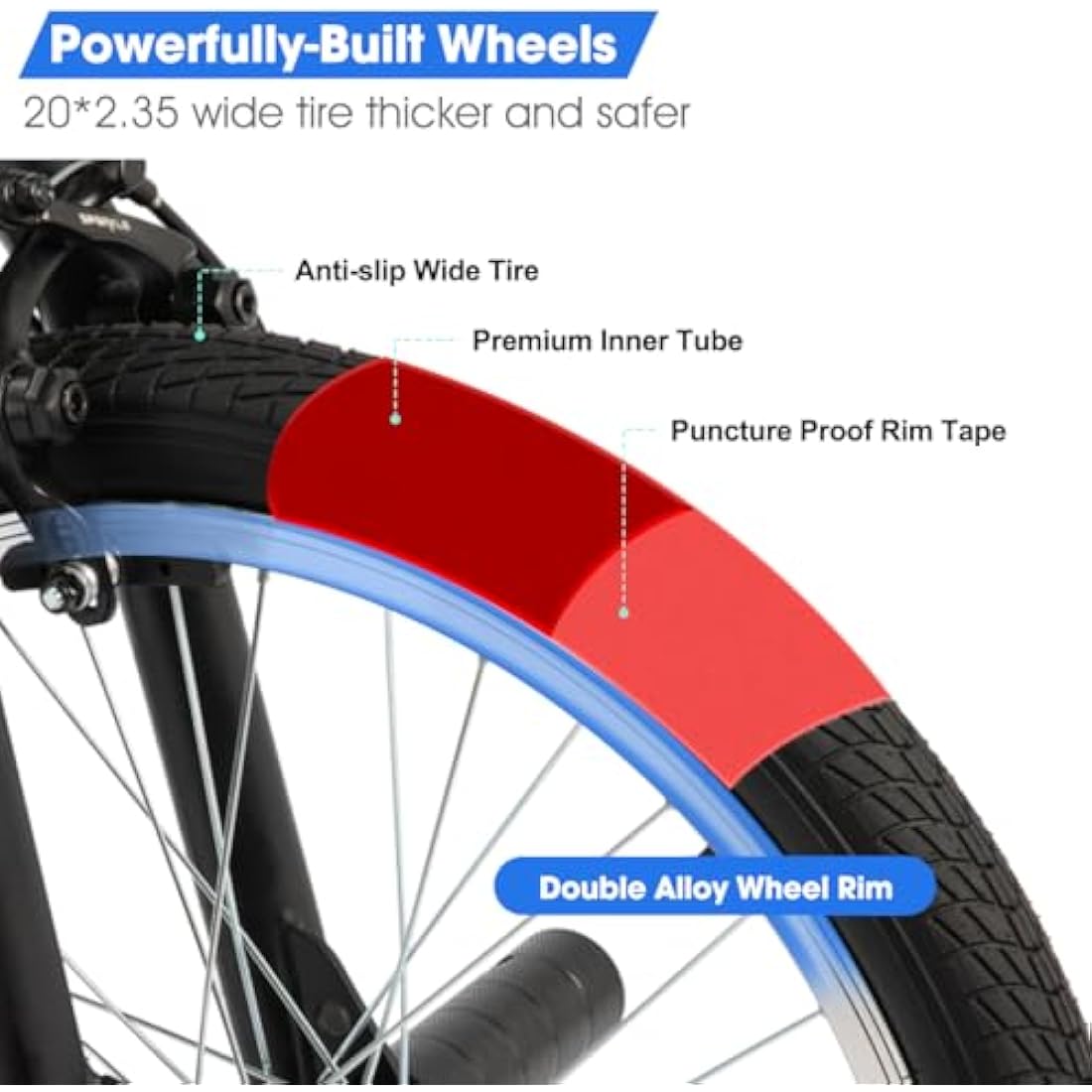 HILAND 20 Inch BMX Freestyle Bike for boys girlss With 360 Degree Gyro & 4 Pegs, 20 Inch BMX Bike for 9 10 11 12 13 Years old kid girl boys girls