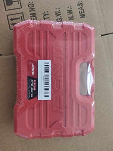 LLNDEI 1/4-Inch Drive Impact Socket Set, 52 PCS Mechanic Tool Set with Ratchet & Adapter, CR-V, Metric and Standard Full Sockets with Storage Tool Kit for Household & Automotive Repair & DIY Project