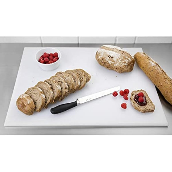 Hygiplas Large High Density White Chopping Board for Bakery - 60x45cm