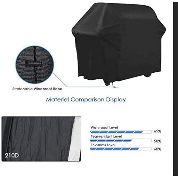 BBQ Cover BBQ Covers Waterproof Heavy Duty Large Windproof, Rip-Proof Outdoor Large Barbecue Covers for Weber, Brinkmann, Char-Broil