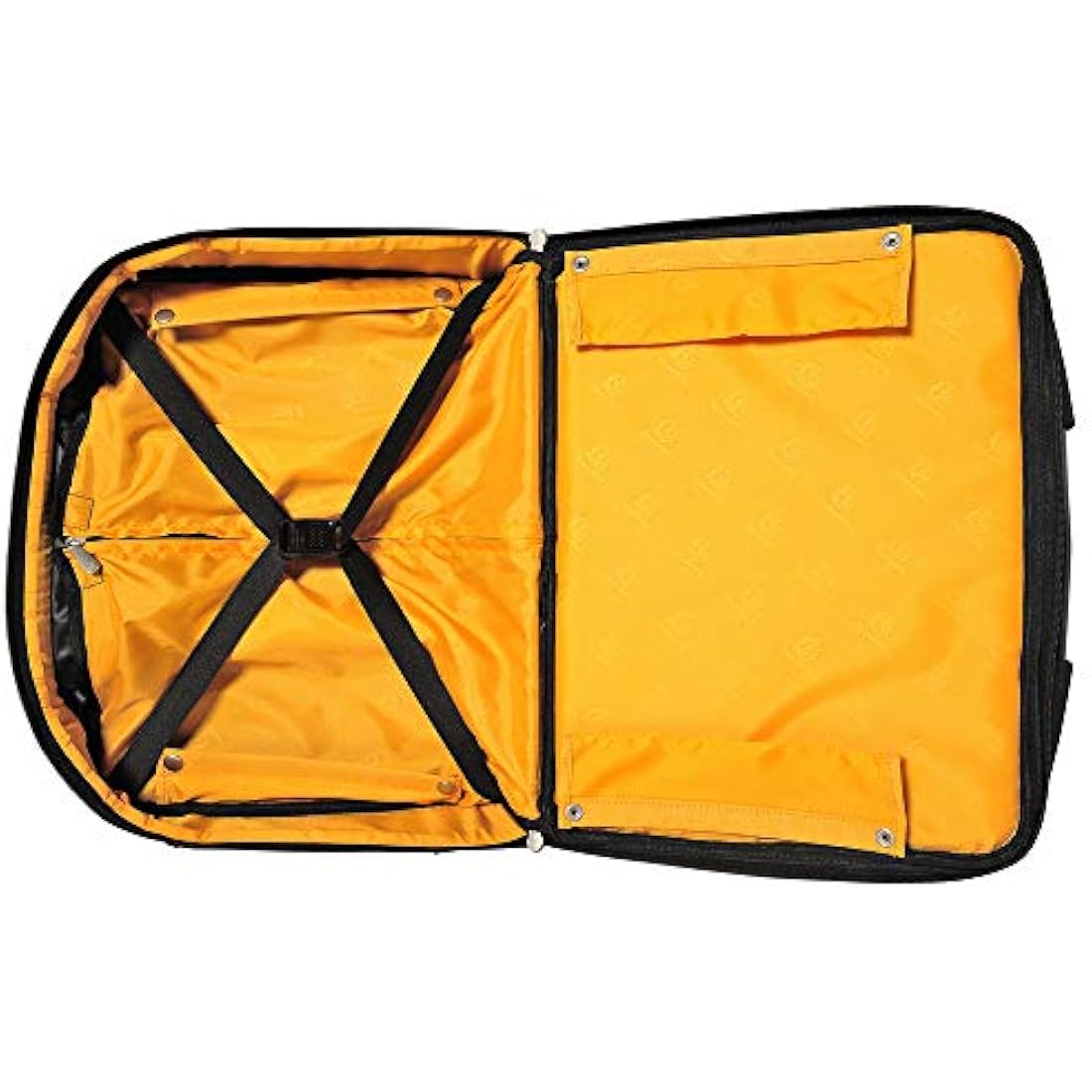 Exacompta - Ref 18534E - Exactive - Exatrolley Travel Suitcase With Wheels and a Telescopic Handle - 450 x 250 x 395mm in Size, Padded Compartment for a 15.6" Laptop - Black & Orange