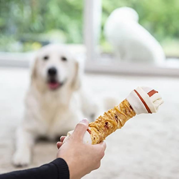 8in1 Triple Flavour Bone L - chewy dog bone with chicken fillet, pork hide and beef hide, 1 pc.