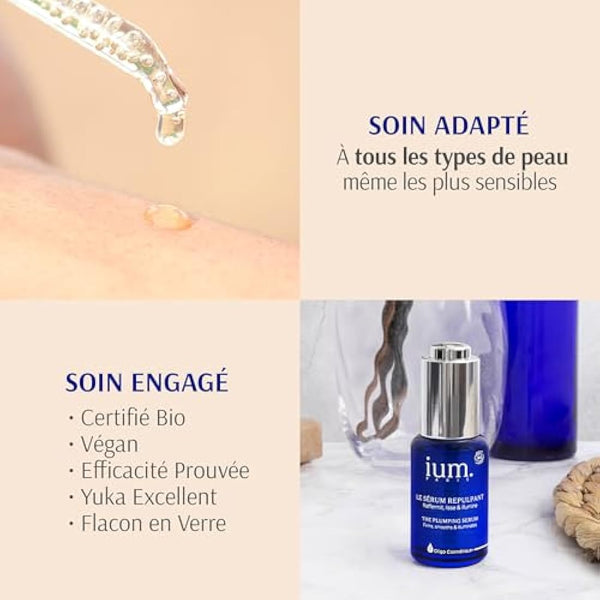 IUM Paris - Vitamin C Serum for Face - Face Serum enriched with Natural Potassium and Sodium - Anti Aging Serum for Face Improves the appearance of the skin, 30 ml, Organic & Vegan