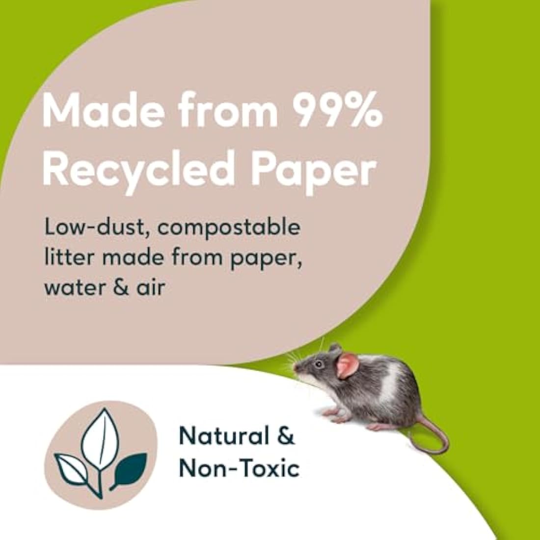 Back 2 Nature Bedding and Litter, (10l) Highly Absorbent 99% Recycled Paper Litter for Small Pets, Dry & Fresh Smelling Rabbit, Bird, Ferret and Hamster Cage, Soft, Safe & Compostable Hamster Bedding