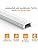 Angdarun 10Pack LED Aluminum Profile, Aluminum Channel 3.3ft/1Meter, LED Diffuser U-Shape with Milky White Cover, End Caps and Mounting Clips