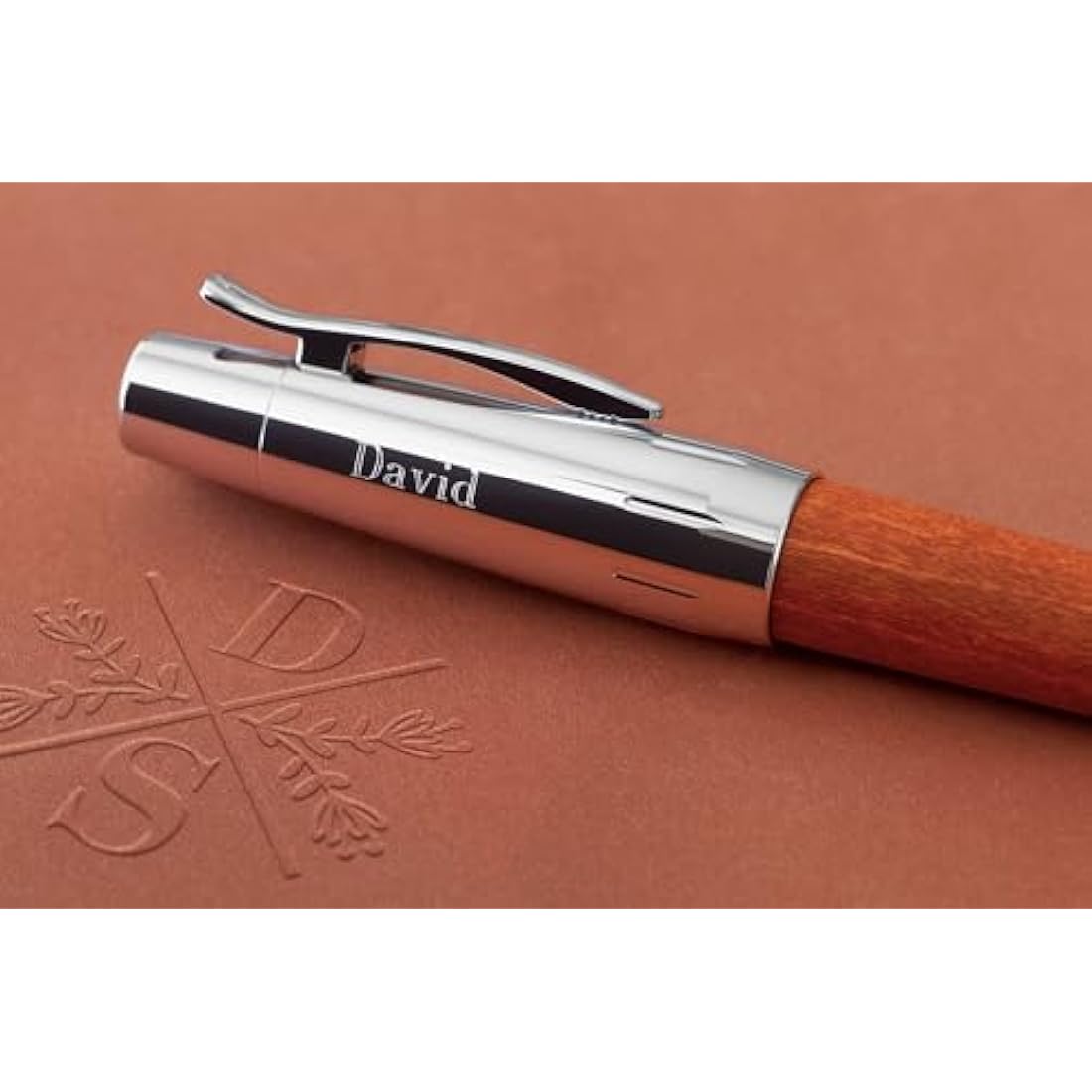 E-MOTION BALLPOINT WOOD/CHROME BROWN